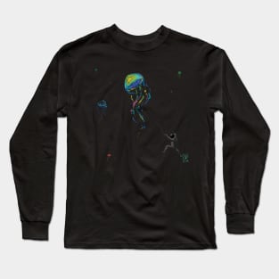 Jellyfish Flying Astronaut Long Sleeve T-Shirt